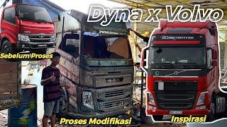 MODIFIKASI TRUK EKSTRIM DYNA "DYVO" MODEL VOLVO DI IRSYAD PUTRA KAROSERI