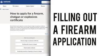 Filling Out a UK Shotgun or Firearm Certificate Application