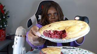 Trying WholeFoods Cherry Pie ASMR Eating Sounds