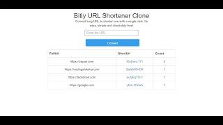 Node.js Express MySQL Project to Build Bitly URL Shortener Clone Using EJS in Browser