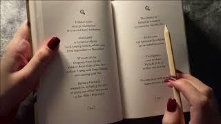 ASMR -  Relaxing Whispered Book reading of Random Facts - Clicky whispers - Tracing (PT.2)