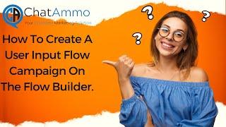 How To Create A User Input Flow Campaign On The Flow Builder - For Your chatbot