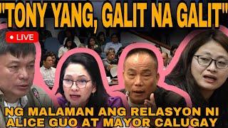 TONY YANG GALIT NA GALIT NG MALAMAN ANG PAGBUBUNTIS NI ALICE GUO KAY MAYOR CALUGAY