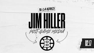 Head Coach Jim Hiller | 02.17.24 LA Kings Win over Boston Bruins | Postgame Media