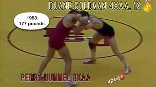 1983 Duane Goldman (Iowa) vs Perry Hummel (Iowa State) 177 pounds