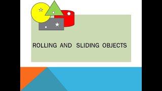 Easy Rolling and Sliding Objects concept with Fun Quiz Grade 2 Mathematics