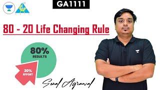 80 - 20 Life Changing Rule #ga1111 #gate2024 #sonalsirgate