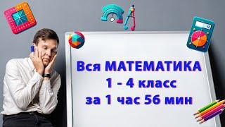 Вся математика 1 - 4 класс за 1 час 50 минут