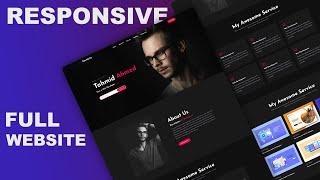 Build a Portfolio Website Using HTML and CSS | Full Responsive Portfolio Website Step By Step