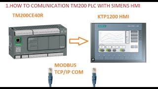 Modbus Communication Schneider PLC with siemens HMI #simens #TM200CE40R, #tiaportal, #somachinebasic