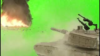 FX Guru Battle Tank On Green Screen