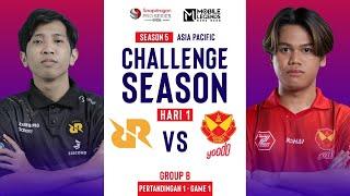 [ID] Hari ke-1 (RRQ Hoshi vs Yoodo Red Giants) SPS MLBB Challenge Seasons | Game 1