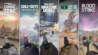 Warzone Mobile vs New State Mobile vs Combat Master: Combat Zone vs COD Mobile vs BloodStrike