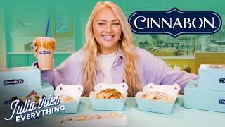 Trying 19 Of The Most Popular Cinnabon Menu Items | Delish