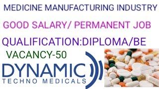MEDICINE MANUFACTURING INDUSTRY-2021/MNC/TAMILNADU PRIVATE JOBS/JOBS TAMIL/TN