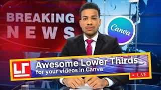 How to Make Animated Video Lower Thirds in Canva | 2023 || @thecanvageek