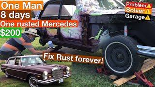 Rusted Rocker Panel repair (stop rust forever) rocker repair on a budget, classic car rocker repair