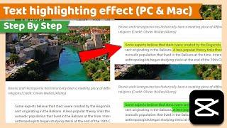 Text Highlighting Effect | CapCut PC Tutorial