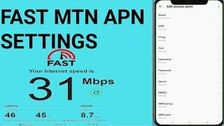 MTN free 4G APN internet settings| MTN fast internet settings