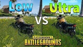 PUBG Low vs Ultra Settings (Graphics and FPS Comparison)