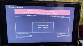 Videocon d2h & dish tv ST2 no channel found | blank screen , no signal , technical problems |