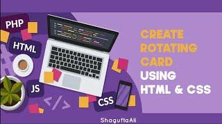 CSS Image Hover effect with Vertical Rotating Card (Hindi/Urdu) | Stunning HTML & CSS Card Animation