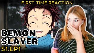 Demon Slayer | First time REACTION to S1:E1: it begins!