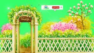 flower garden green screen video ।। Flower frame green screen video ll graden green screen