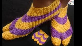 Ladies Thumbs Socks Knitting in Hindi।Designer Ladies Socks। अंगूठे वाली जुराब (मोजे)#BeenasCorner