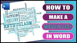 How to make a WORD CLOUD in Word | Create an easy WORD CLOUD