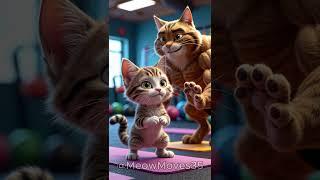 Muscles & Motivation The Gym Cat’s Redemption Story #cat #trending#cartoon#meowmoves