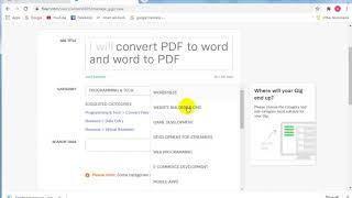 create fiverr gig conver pdf to word and word to pdf