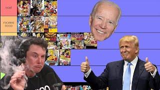 Trump, Biden and Elon Musk Start a Dragon Ball Game Tier List