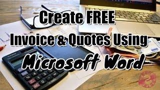 Create FREE invoice and quotes using Microsoft Word