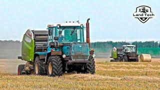 Невероятное Сельское Хозяйство РОССИИ - три трактора Т-150К работают с прессами CLAAS VARIANT 460!