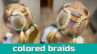 hairstyle for toddler - bright braids for little girls