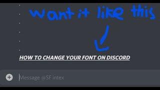 How to change your font on discord