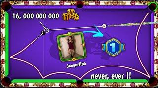 16 Billion coins ~ League top 1st  ~ 8 ball pool - unknown gamer 8bp