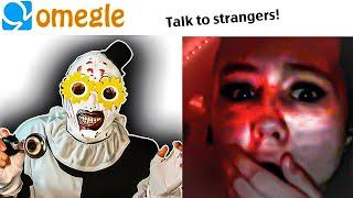 Art The Clown Takes Over Omegle: Jumpscaring and Trolling Strangers!