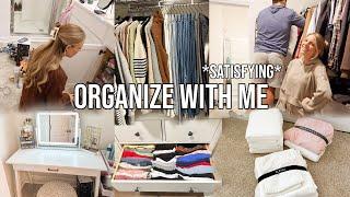 ORGANIZE WITH ME // home reset - closet, vanity, bathroom + more!