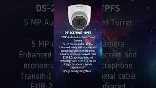 Hikvision DS-2CE76H0T-ITPFS Ultra-HD IR CCTV Dome Camera | 5MP Inbuild Audio Camera #shorts #short