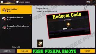 FREE FIRE REDEEM CODE TODAY DECEMBER 9 | FF REWARDS REDEEM CODE | FF PUSHPA EMOTE REDEEM CODE TODAY