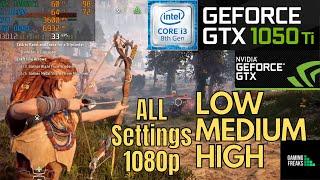 Horizon Zero Dawn GTX 1050ti + i3 8100 | Low vs. Medium vs. High |All Settings 1080p