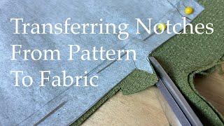 Transferring Sewing Notches From Pattern To Fabric