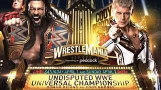 ROMAN REIGNS VS CODY RHODES OFFICIAL | LAST MANIA MATCH CARD 