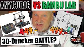 3D-Drucker-Battle: ANYCUBIC Kobra 3 COMBO VS. Bambu LAB A1 COMBO