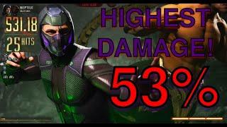 Mortal Kombat 1 - Reptile's HIGHEST DAMAGE combo w/ Motaro