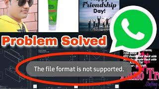 WhatsApp The File Format Is Not Supported Problem Solve