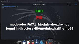 KALI FIX: modprobe: FATAL: Module vboxdrv not found in directory /lib/modules/kali1-amd64