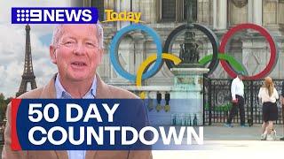 Fifty day countdown to 2024 Paris Olympic games | 9 News Australia